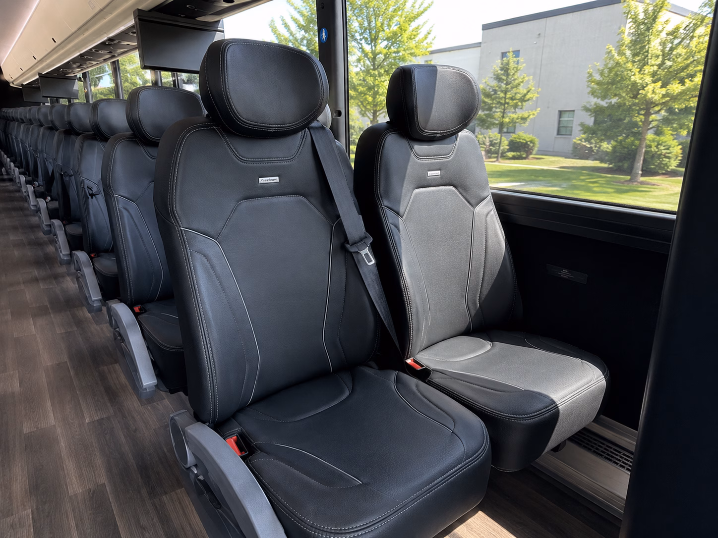 birmingham charter bus rental interior