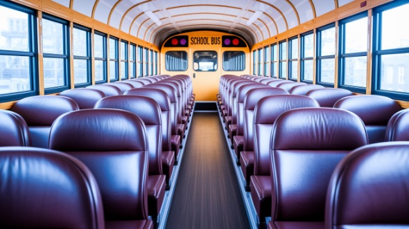 birmingham school bus rental interior
